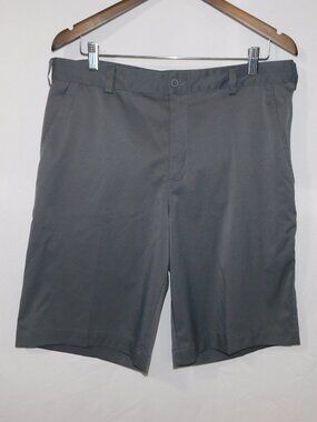 Nike Golf Dri-Fit Gray Flat Front Chino 11" Performance Shorts Mens 34